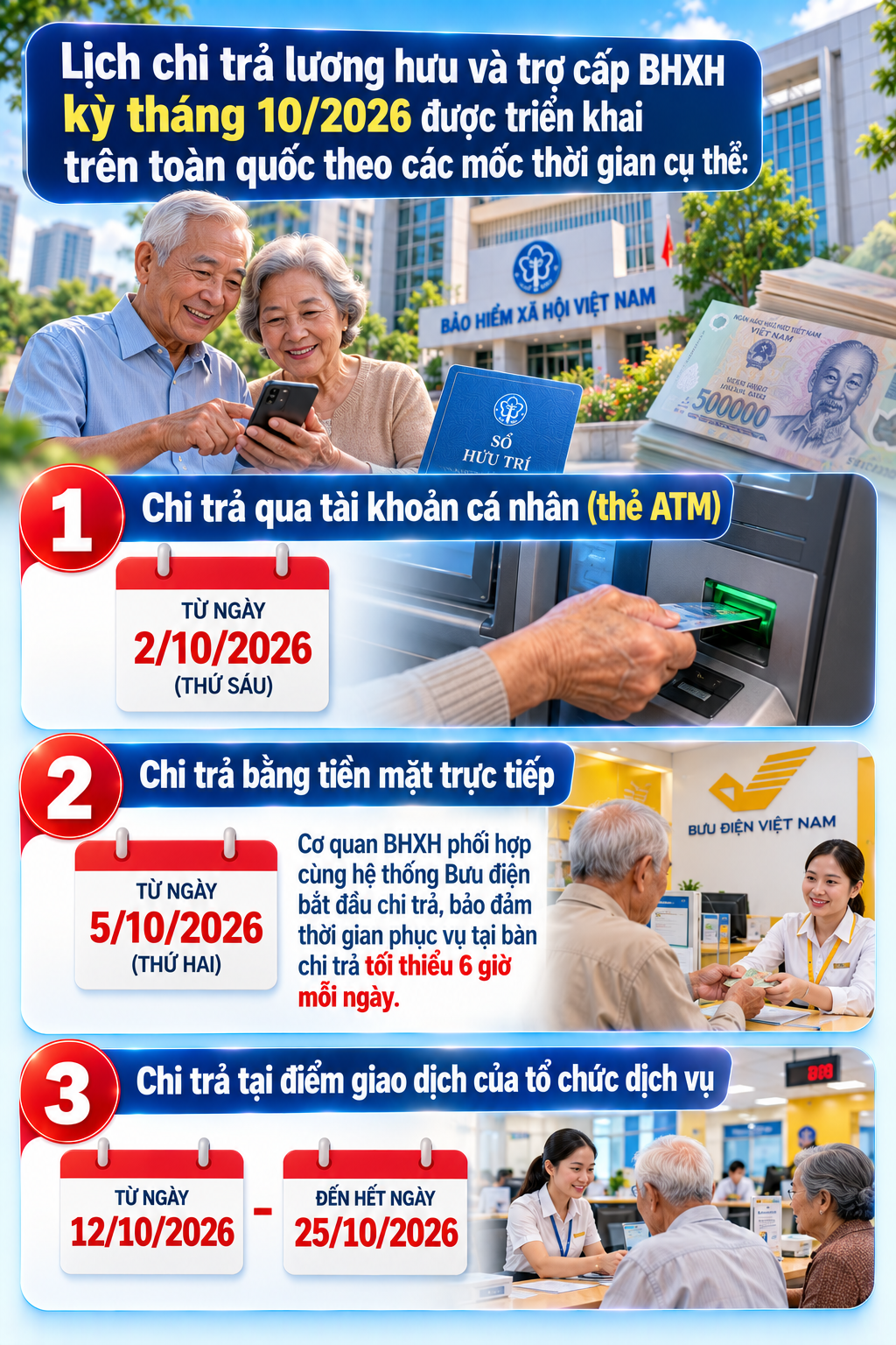 Tất cả người dân có lương hưu, trợ cấp trên cả nước chú ý thông tin mới nhất từ hôm nay - Ảnh 2.