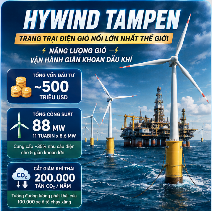 11 "gã khổng lồ" Hywind Tampen cao ngang Landmark 72 vẫn sừng sững ở biển: Xô đổ giới hạn vật lý - Ảnh 2.