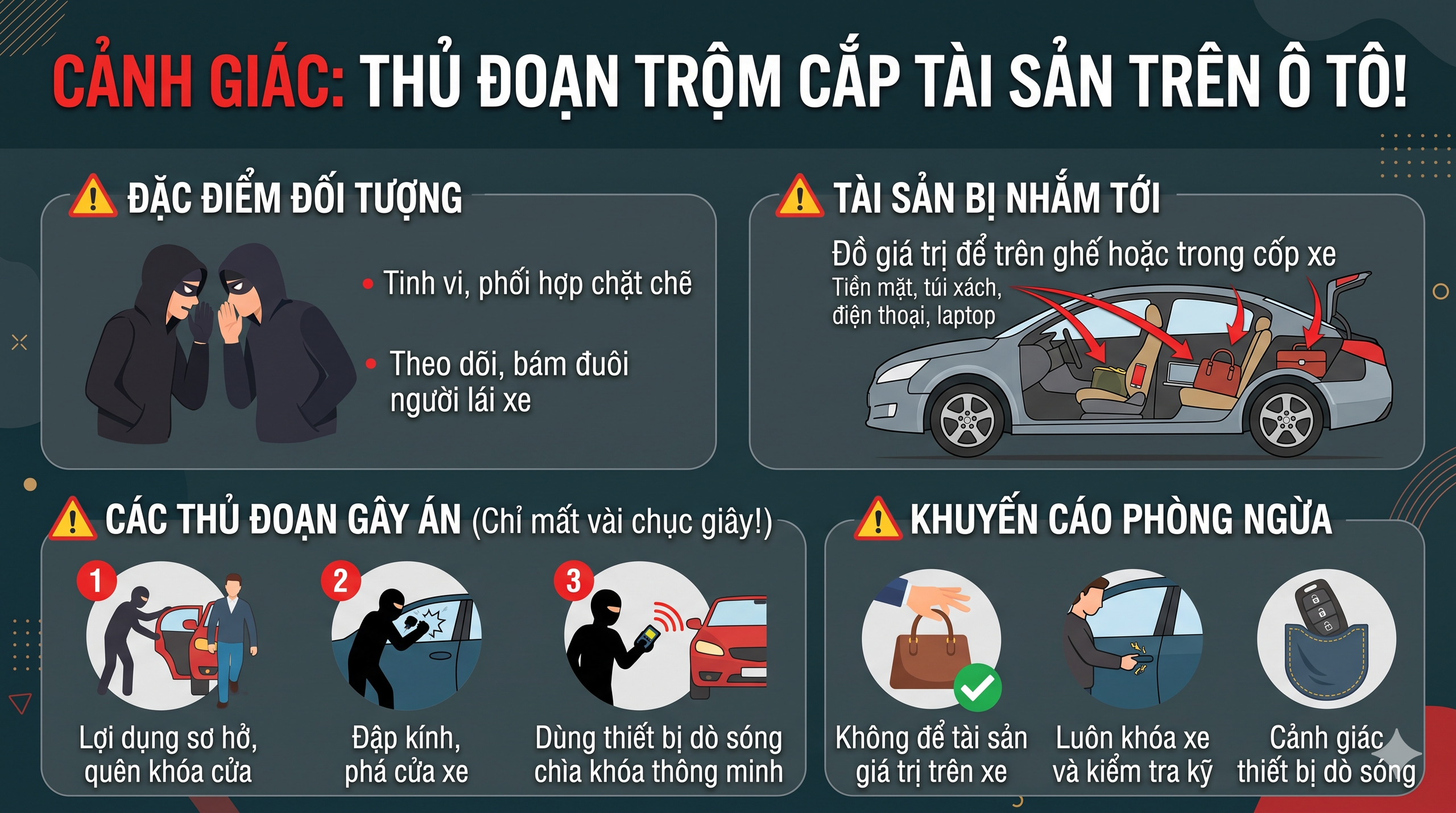Người dân đỗ ô tô tại các bãi đỗ xe, khu dân cư chú ý thông báo từ công an - Ảnh 1.