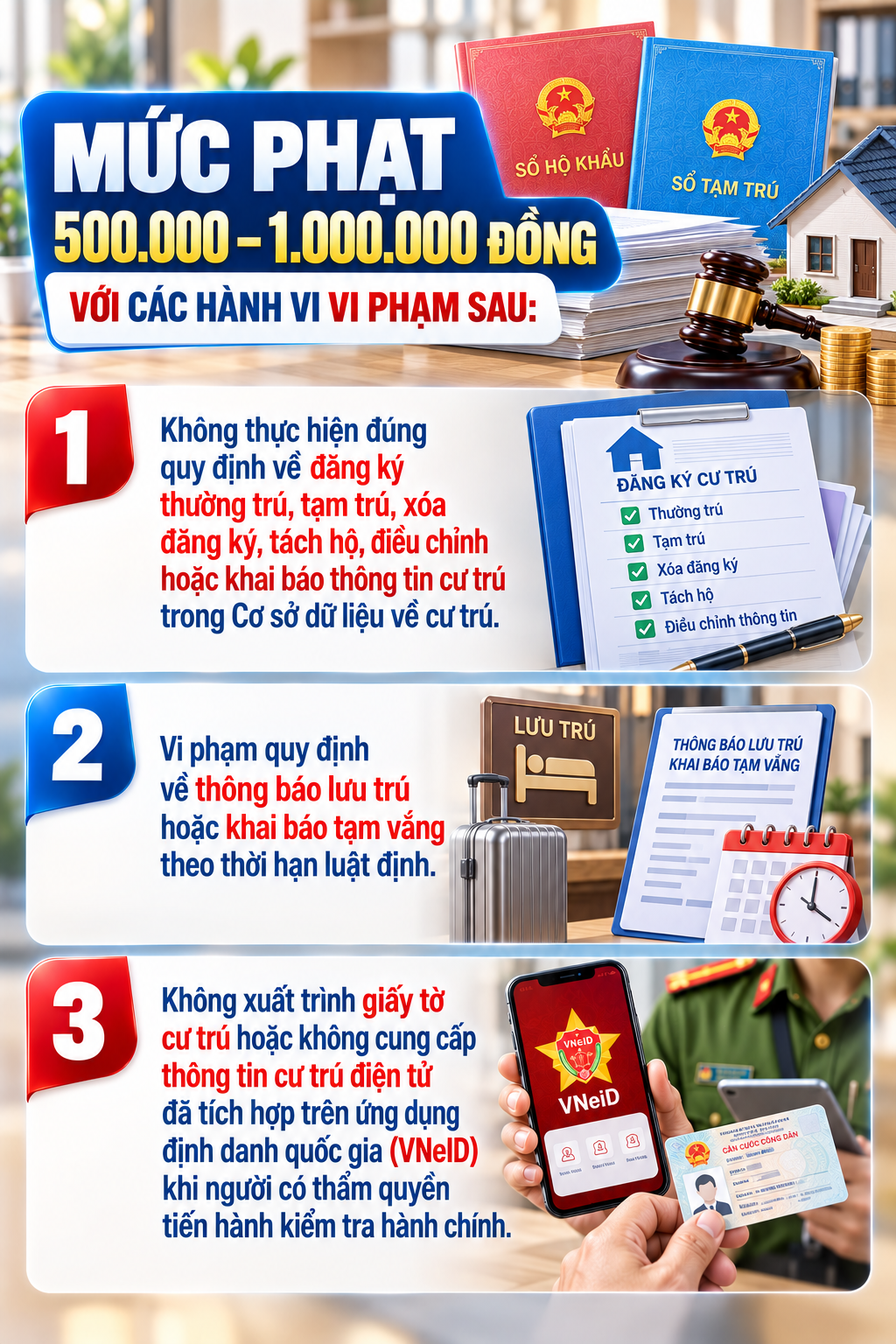 Tất cả người dân chú ý mức phạt về cư trú tới 8 triệu đồng đã áp dụng - Ảnh 1.