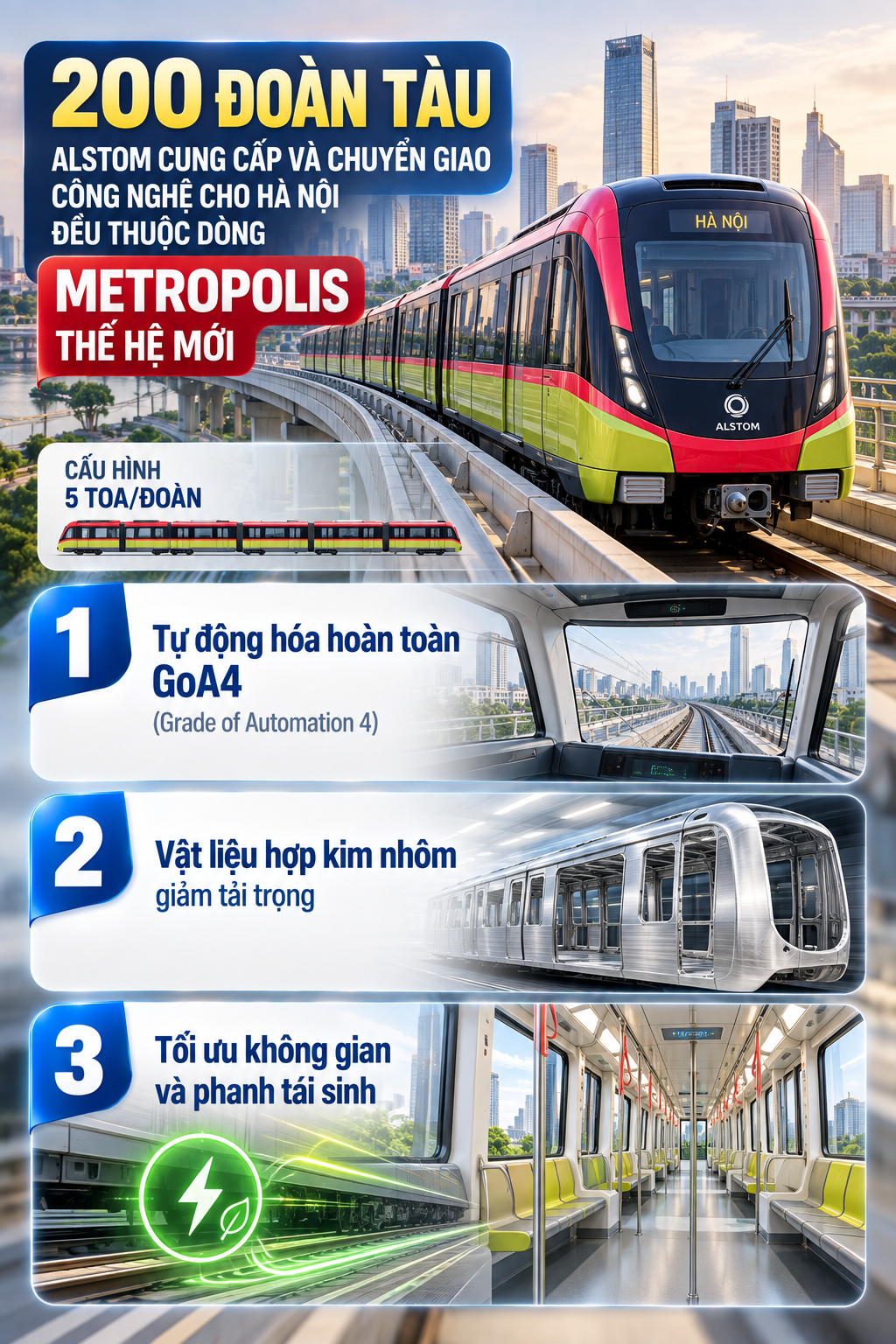 Tin vui liên tiếp: Vingroup cùng 'ông lớn' thế giới mang 200 đoàn tàu không người lái thế hệ mới về Việt Nam - Ảnh 1.