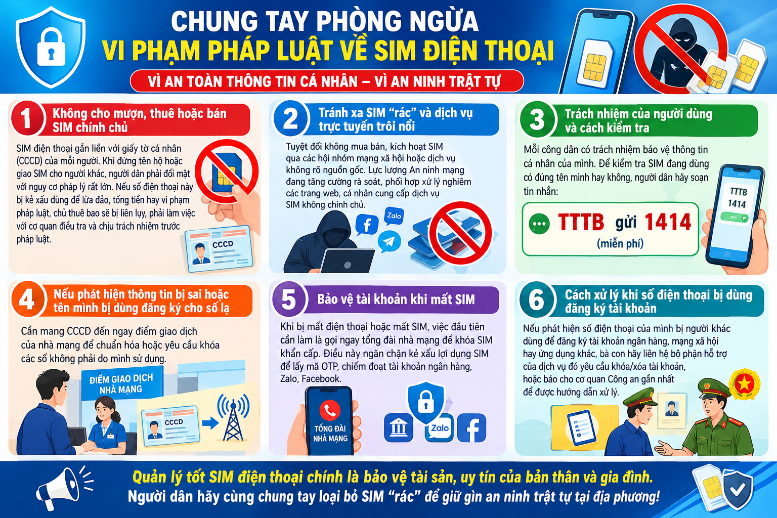 Tất cả người dân sở hữu SIM điện thoại chú ý thông báo mới nhất từ công an ảnh 1