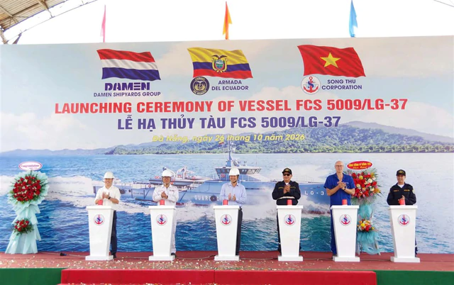 Việt Nam vừa hạ thủy “siêu tàu” nặng 300 tấn cho Hải quân Nam Mỹ: DN nào của quân đội làm nên “kỳ tích”? - Ảnh 1.