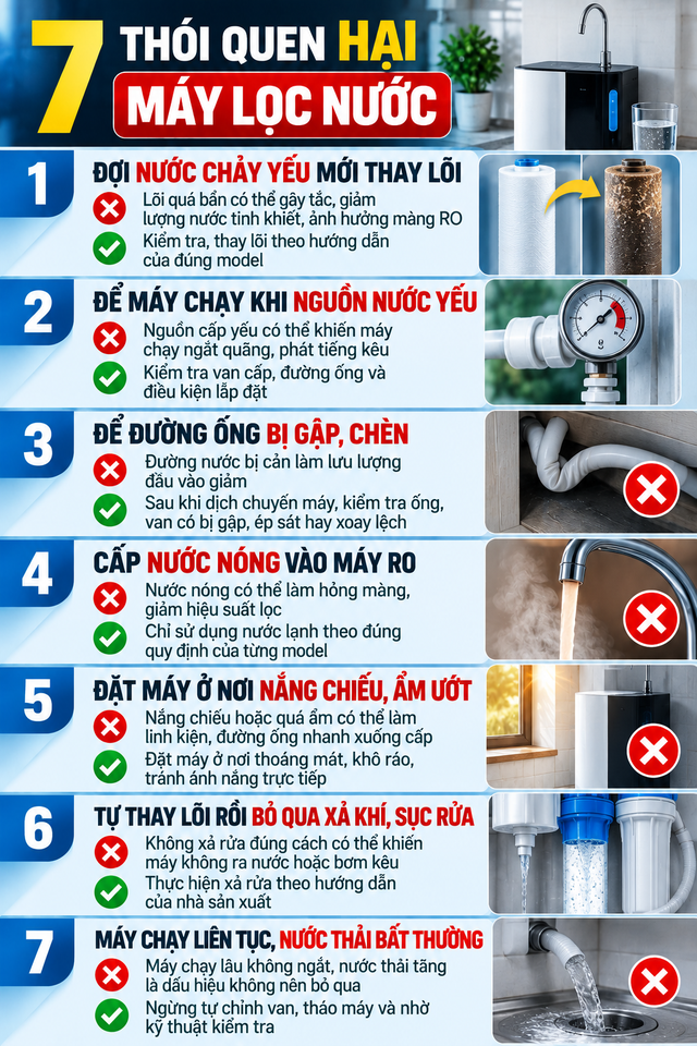 7 thói quen hại máy lọc nước bậc nhất - Ảnh 2.