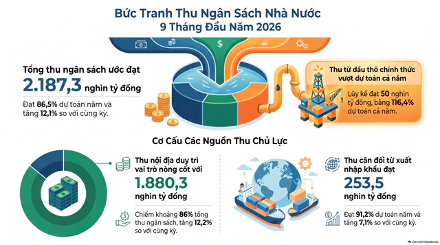 Một khoản thu ngân sách bất ngờ tăng vọt, vượt dự toán cả năm chỉ sau 9 tháng - Ảnh 1.