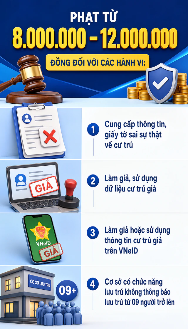 Tất cả người dân chú ý mức phạt từ 500 nghìn đến 12 triệu đồng khi đăng ký thường trú, tạm trú - Ảnh 2.